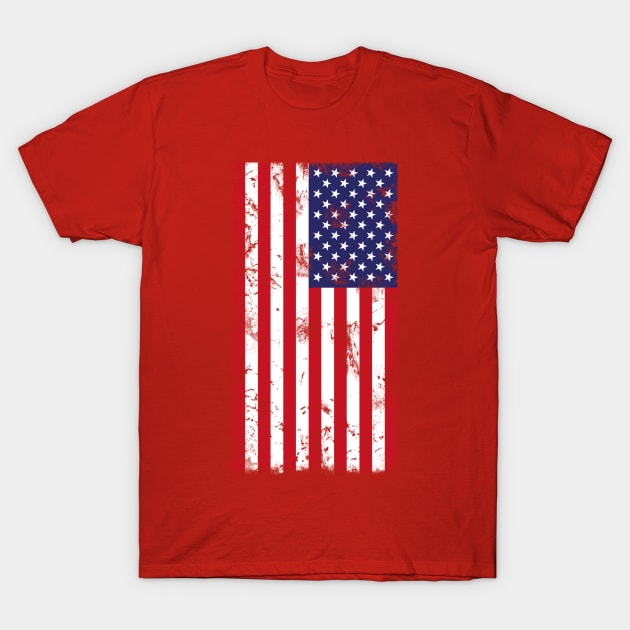 American Flag Distressed T-Shirt by Scar